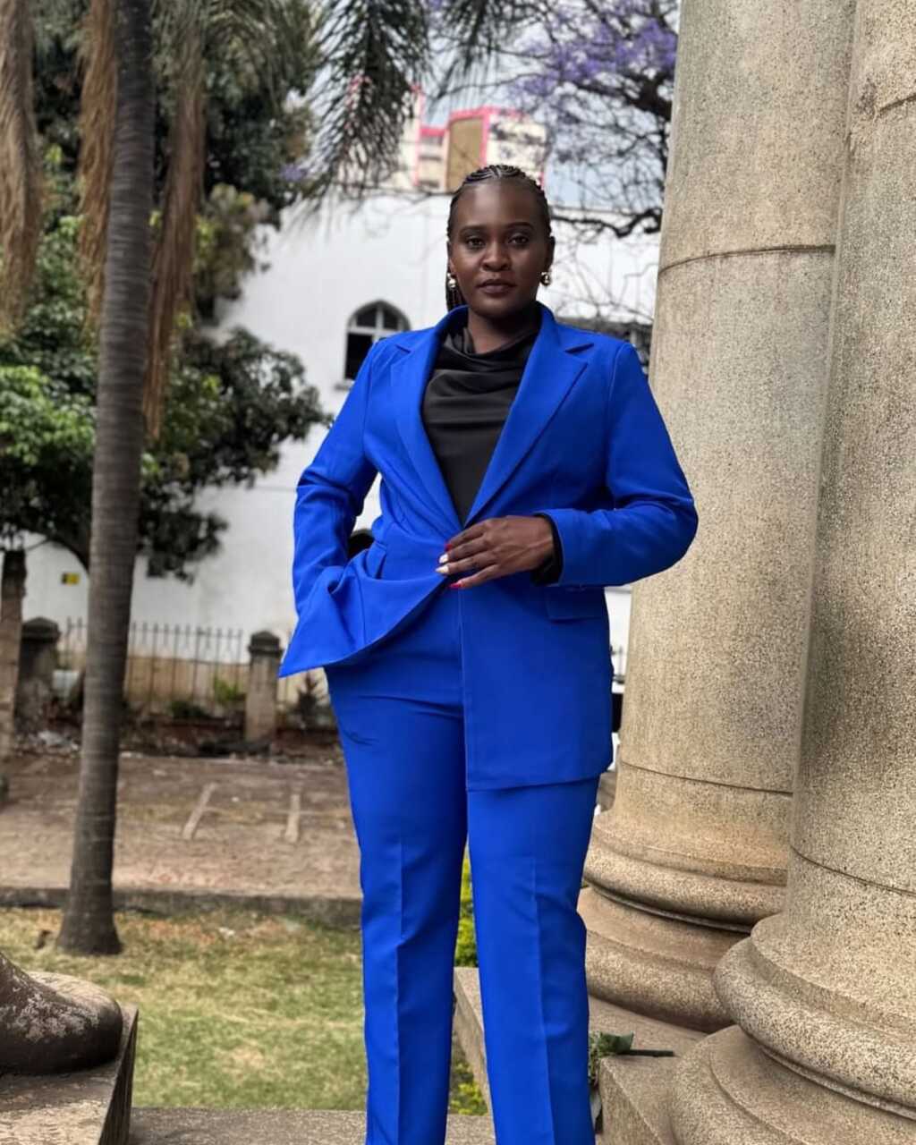 Jeannete Hope Wangara wearing the Executive Navy Set look