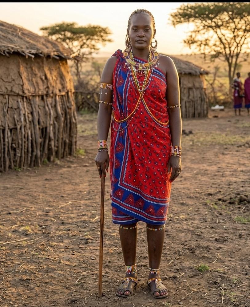 Jeannete Hope Wangara modelling vibrant cultural fashion