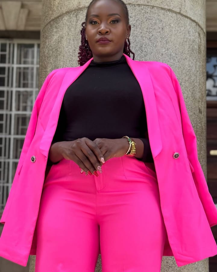 Jeannete Hope Wangara in a runway fashion look in Nairobi